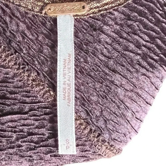 Free People Dresses Free People Bronze Metallic Moonage Dress Size‎ S - Picture 4 of 4